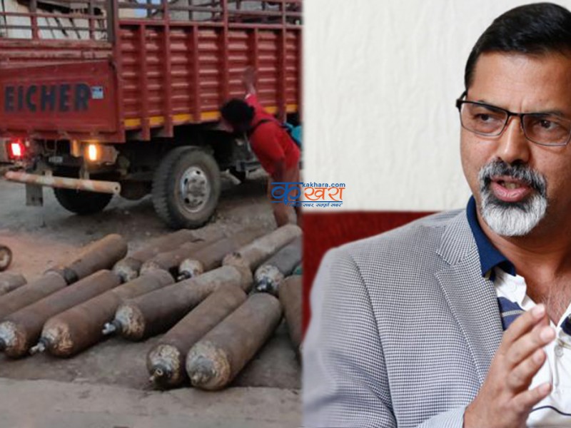 जनार्दन शर्माले फेरि पठाए ५० सिलिन्डर अक्सिजन